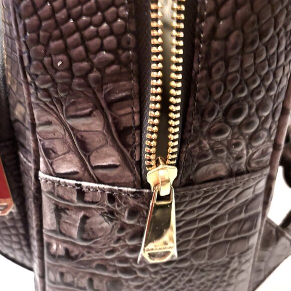 Brahmin Mini Dartmouth - Charcoal Sparrow Backpack - Picture 3 of 9